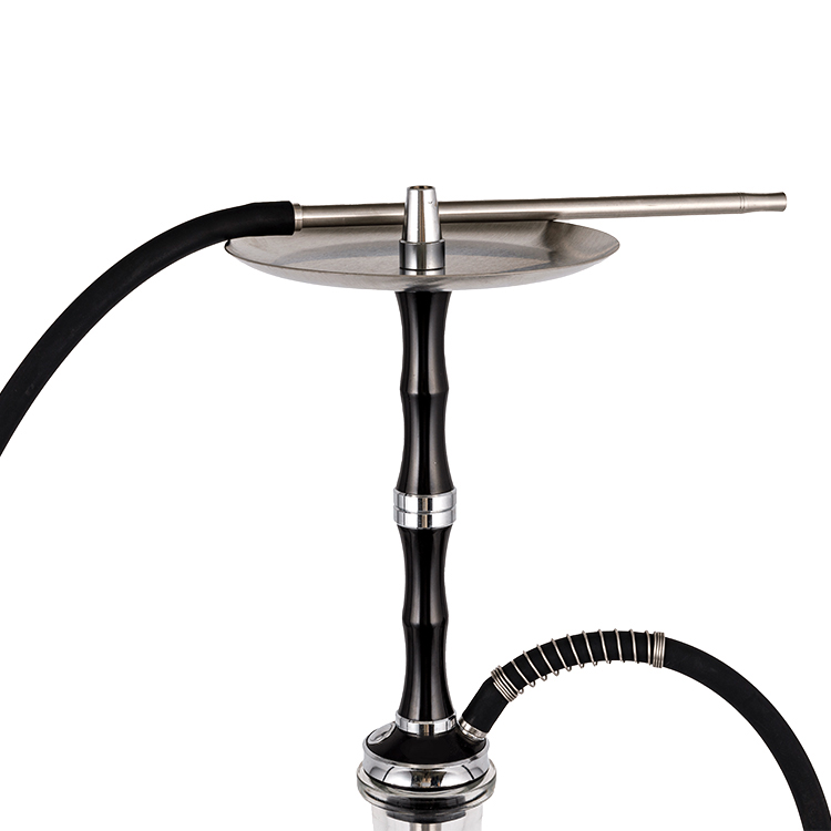 Klares Glas, Aluminium, Edelstahl, Einloch-Yahei-Shisha, 56 cm